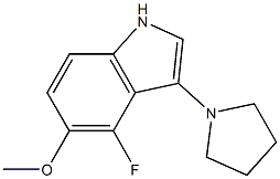 1-(4-fluoro-5-methoxyindol-3-yl)pyrrolidine 结构式