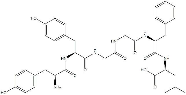 tyrosyl-tyrosyl-glycyl-glycyl-phenylalanyl-leucine 结构式