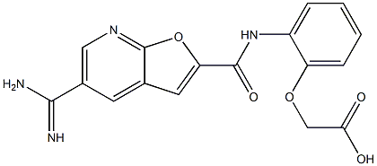 2-(((5-amidinofuro(2,3-b)pyridin-2-yl)formamido)phenyloxy)acetic acid 结构式
