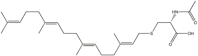 N-acetyl-S-geranylgeranyl-cysteine 结构式