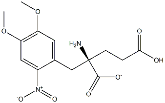 alpha-(4,5-dimethoxy-2-nitrobenzyl) glutamate 结构式