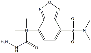 4-((N-hydrazinoformylmethyl-N-methyl)amino)-7-(N,N-dimethylaminosulfonyl)-2,1,3-benzoxadiazole 结构式