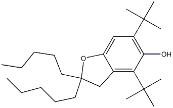 2,3-dihydro-5-hydroxy-2,2-dipentyl-4,6-di-tert-butylbenzofuran 结构式