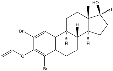 2,4-dibromo-17-iodovinylestradiol 结构式