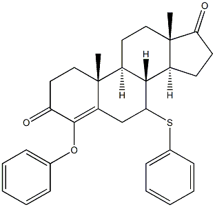 4-phenoxy-7-phenylthio-4-androstene-3,17-dione 结构式