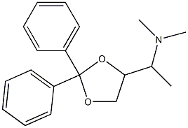 (1-(2,2-diphenyl-(1,3)dioxolan-4-yl)-ethyl)-dimethyl-amine 结构式