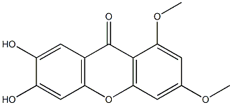 6,7-dihydroxy-1,3-dimethoxyxanthone 结构式