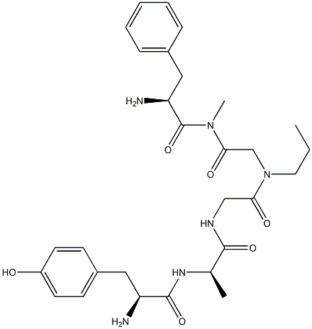 tyrosyl-D-alanyl-glycyl-methylphenylalanyl-N-propylglycinamide 结构式