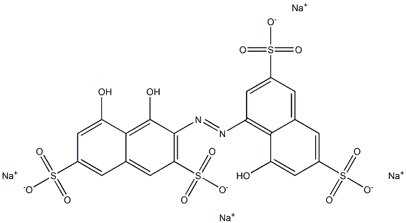 2-(3,6-disulfo-8-hydroxynaphthylazo)-1,8-dihydroxynaphthalene-3,6-disulfonate tetrasodium 结构式