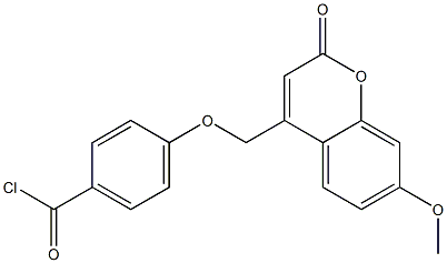 4-(7-methoxy-2-oxo-2H-benzopyran-4-ylmethoxy)benzoyl chloride 结构式