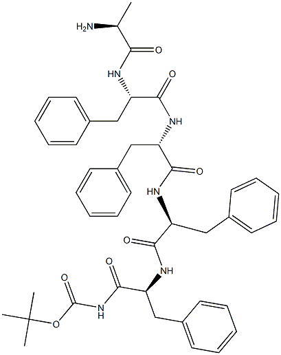 tert-butyloxycarbonylalanyl-phenylalanyl-phenylalanyl-phenylalanyl-phenylalaninamide 结构式