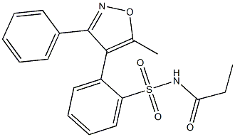 N-(((5-methyl-3-phenylisoxazol-4-yl)-phenyl)sulfonyl)propanamide 结构式