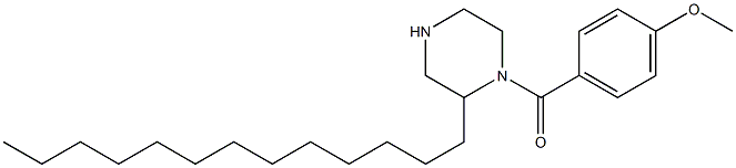 1-(4'-methoxybenzoyl)-2-n-tridecylpiperazine 结构式