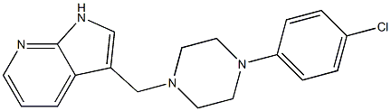 3-((4-(4-chlorophenyl)piperazin-1-yl)methyl)-1H-pyrrolo(2,3-b)pyridine 结构式