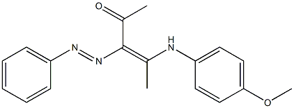4-(4-Methoxyphenylamino)-3-phenylazo-3-penten-2-one 结构式
