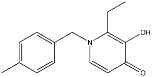 1-(p-methylbenzyl)-2-ethyl-3-hydroxypyrid-4-one 结构式