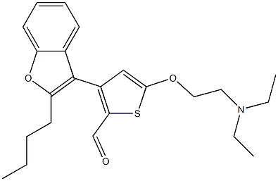 ((2-butyl-3-benzofuranyl)-(5-(2-diethylamino)ethoxy)-2-thienyl)methanone 结构式