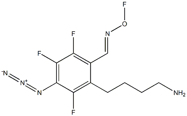 p-azido-O-(4-aminobutyl)tetrafluorobenzaldoxime 结构式
