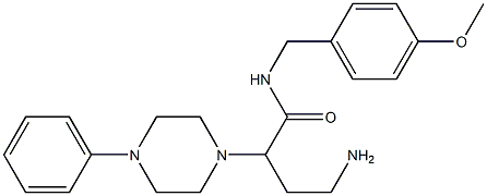 N-(4-methoxybenzyl)-2-(4-phenylpiperazin-1-yl)-4-aminobutyric amide 结构式