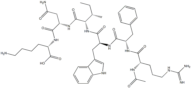 acetyl-arginyl-phenylalanyl-tryptophyl-isoleucyl-asparaginyl-lysine 结构式