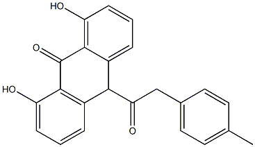 1,8-dihydroxy-10-(2-(4-methylphenyl)-1-oxoethyl)-9(10H)-anthracenone 结构式