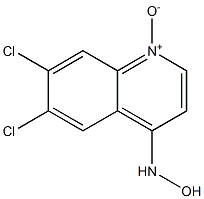 6,7-DICHLORO-4-(HYDROXYAMINO)QUINOLINE1-OXIDE 结构式