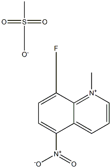 8-FLUORO-N-METHYL-5-NITROQUINOLINIUMMETHANESULPHONATE 结构式