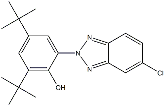 2-(3',5'-DI-TERT-BUTYL-2'-HYDROXYPHENYL)-5-CHLORBENZOTRIAZOLE 结构式