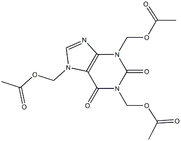 1,3,7-TRIS(ACETOXYMETHYL)XANTHINE 结构式