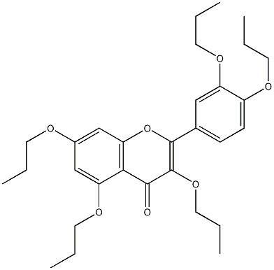 QUERCETINPENTAPROPYLETHER 结构式