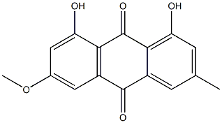 1,8-DIHYDROXY-3-METHYL-6-METHOXYANTHRAQUINONE 结构式