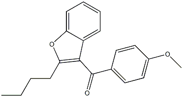 (2-丁基-3-苯并呋喃基)(4-甲氧苯基)(甲)酮 结构式