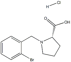 (R)-alpha-(2-bromo-benzyl)-proline hydrochloride 结构式