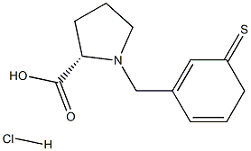 (R)-alpha-(3-Thiophenylmethyl)-proline hydrochloride 结构式