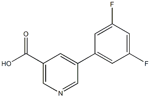 5-(3,5-Difluorophenyl)-nicotinic acid 结构式