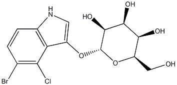 (2R,3S,4S,5R,6R)-2-[(5-bromo-4-chloro-1H-indol-3-yl)oxy]-6-(hydroxymethyl)oxane-3,4,5-triol 结构式