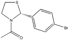(2R,4R)-3-Acetyl-2-(4-bromo-phenyl)-thiazolidine- 结构式