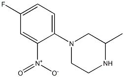 1-(4-Fluoro-2-nitrophenyl)-3-methylpiperazine 结构式