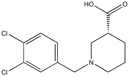 (3R)-1-(3,4-dichlorobenzyl)piperidine-3-carboxylic acid 结构式