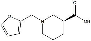 (3S)-1-(furan-2-ylmethyl)piperidine-3-carboxylic acid 结构式