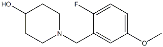 1-(2-fluoro-5-methoxybenzyl)piperidin-4-ol 结构式