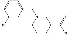 1-(3-hydroxybenzyl)piperidine-3-carboxylic acid 结构式