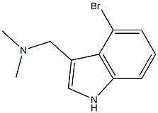 1-(4-bromo-1H-indol-3-yl)-N,N-dimethylmethanamine 结构式