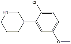 3-(2-chloro-5-methoxyphenyl)piperidine 结构式
