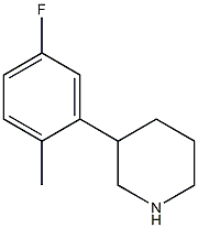 3-(5-fluoro-2-methylphenyl)piperidine 结构式