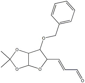 3-(6-Benzyloxy-2,2-dimethyl-tetrahydro-furo[2,3-d][1,3]dioxol-5-yl)-propenal 结构式