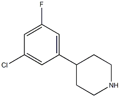 4-(3-chloro-5-fluorophenyl)piperidine 结构式