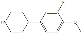 4-(3-fluoro-4-methoxyphenyl)piperidine 结构式