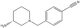 4-{[(3R)-3-aminopiperidin-1-yl]methyl}benzonitrile 结构式