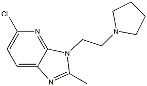 5-chloro-2-methyl-3-(2-pyrrolidin-1-ylethyl)-3H-imidazo[4,5-b]pyridine 结构式